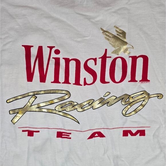 Vintage Team Winston Racing 90s Single Stitch T-shirt Men's sz XL made in USA - Picture 2 of 9